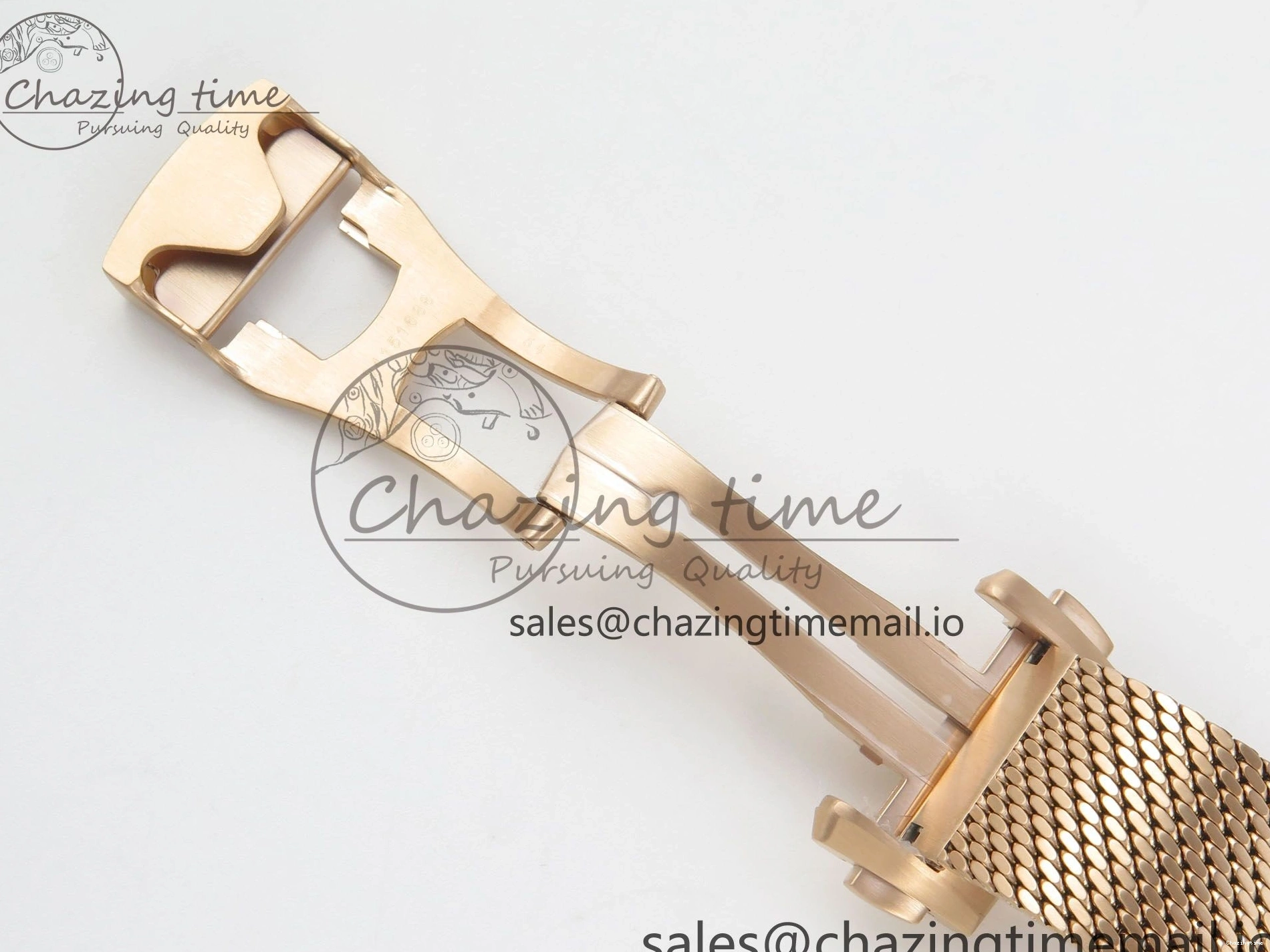 0322 Stylish Seamaster 300M Diver Rose Gold VSF 1:1 Best Edition Black Dial on Mesh Bracelet A 7662